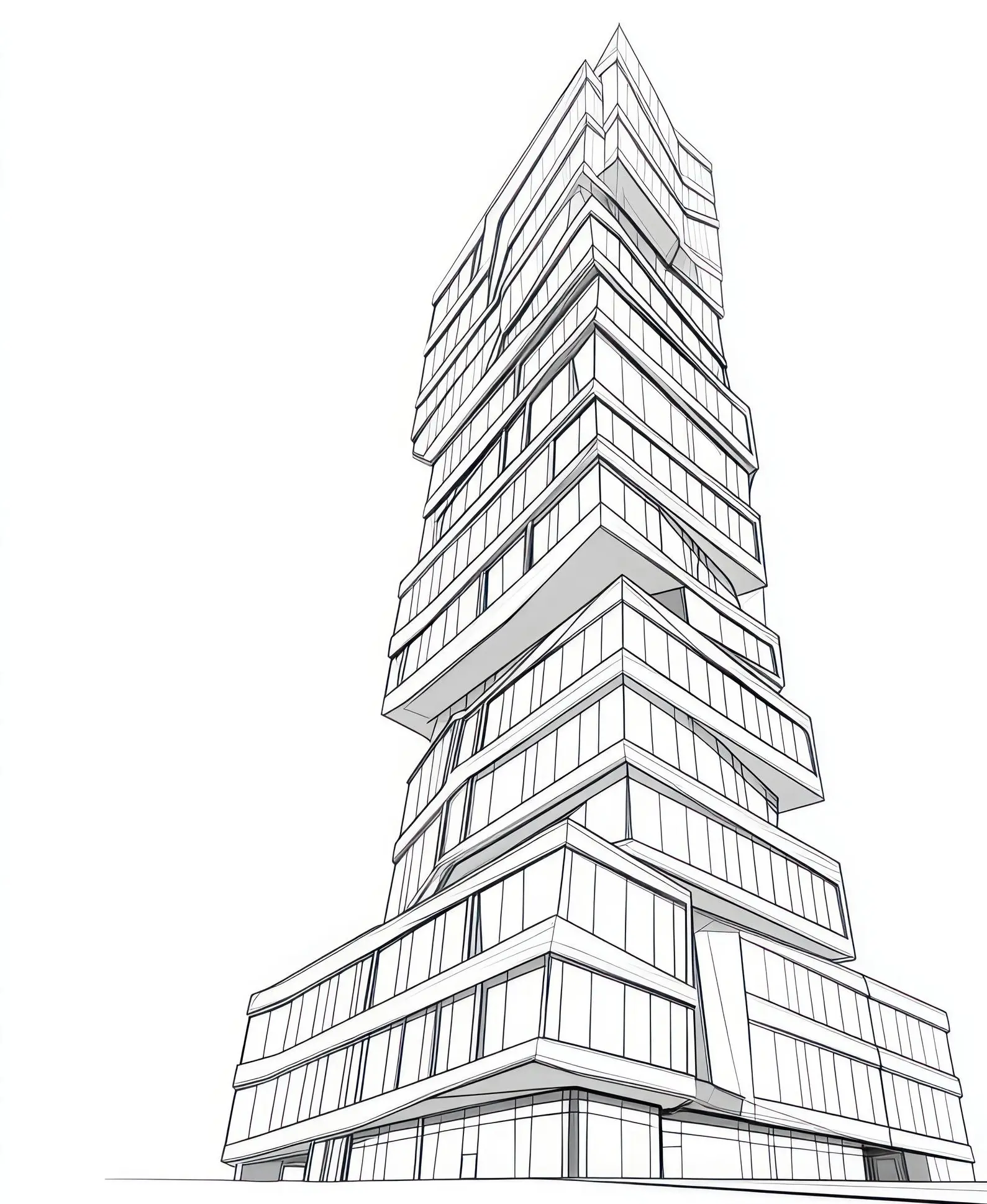 Architectural Wireframe Outline